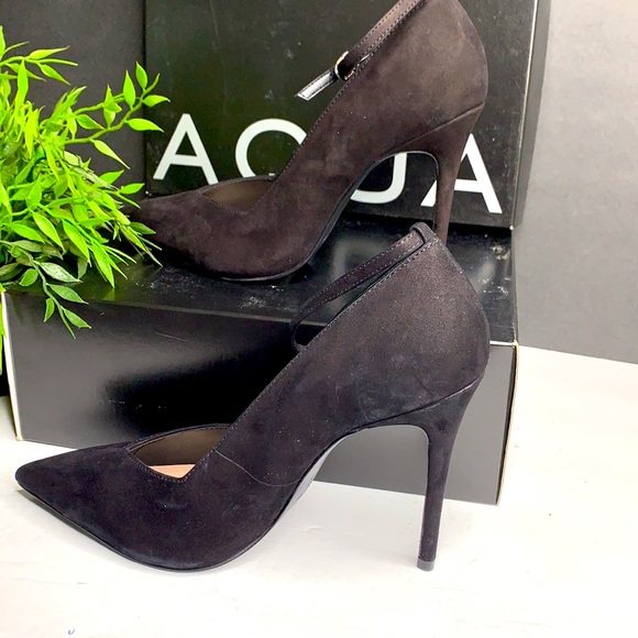 AQUA KAILANA ANKLE STRAP POINTED TOE PUMPS. - Picture 1 of 9